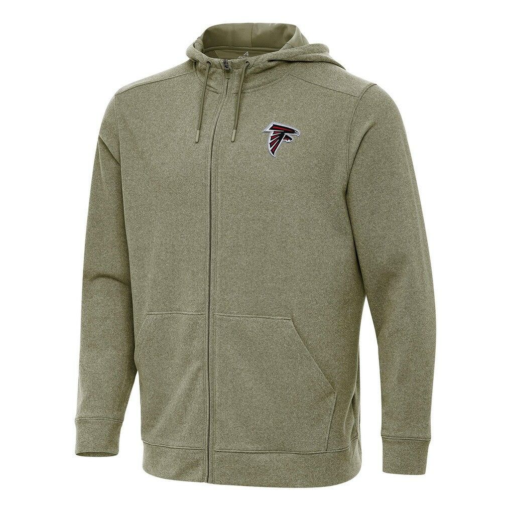 Atlanta Falcons Antigua Effortless Full-Zip Hoodie Olive