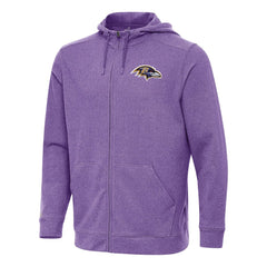 Baltimore Ravens Antigua Effortless Full-Zip Hoodie Heather Purple