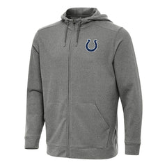 Indianapolis Colts Antigua Effortless Full-Zip Hoodie Heather Black