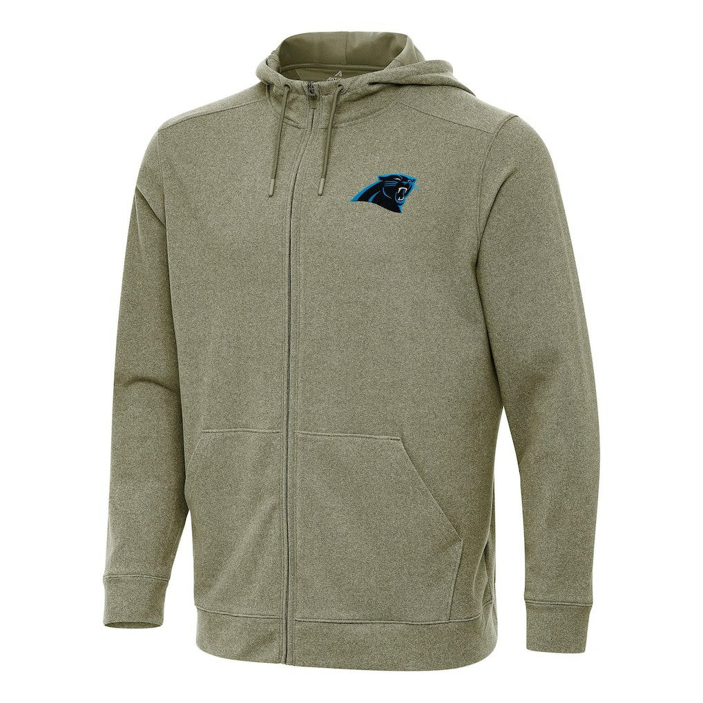 Carolina Panthers Antigua Effortless Full-Zip Hoodie Olive