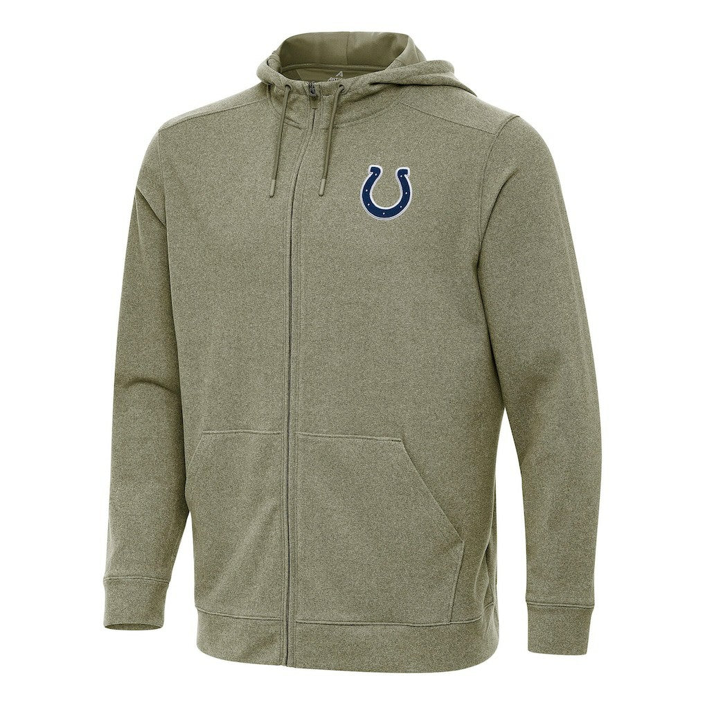 Indianapolis Colts Antigua Effortless Full-Zip Hoodie Olive