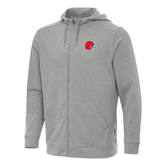 Cleveland Browns Antigua Effortless Full-Zip Hoodie Heather Gray