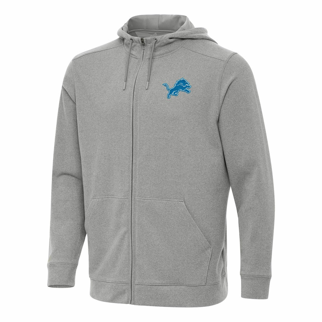 Detroit Lions Antigua Effortless Full-Zip Hoodie Heather Gray