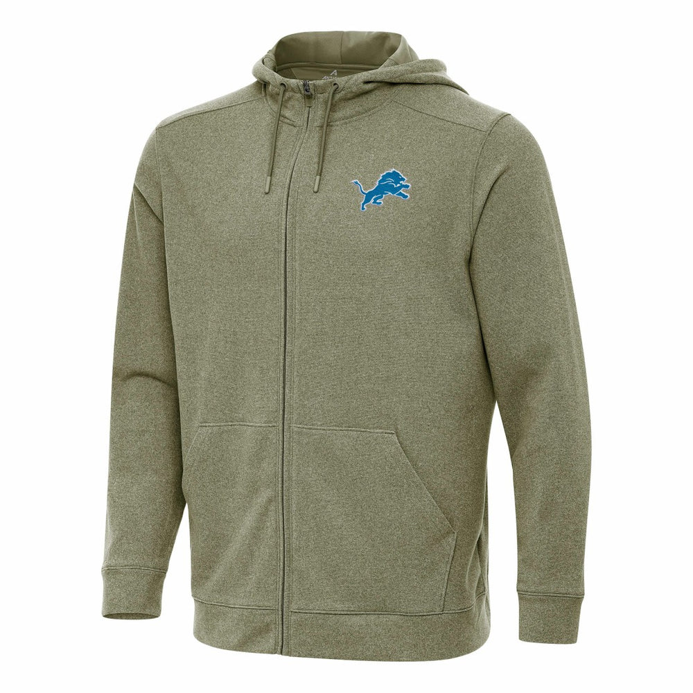 Detroit Lions Antigua Effortless Full-Zip Hoodie Olive