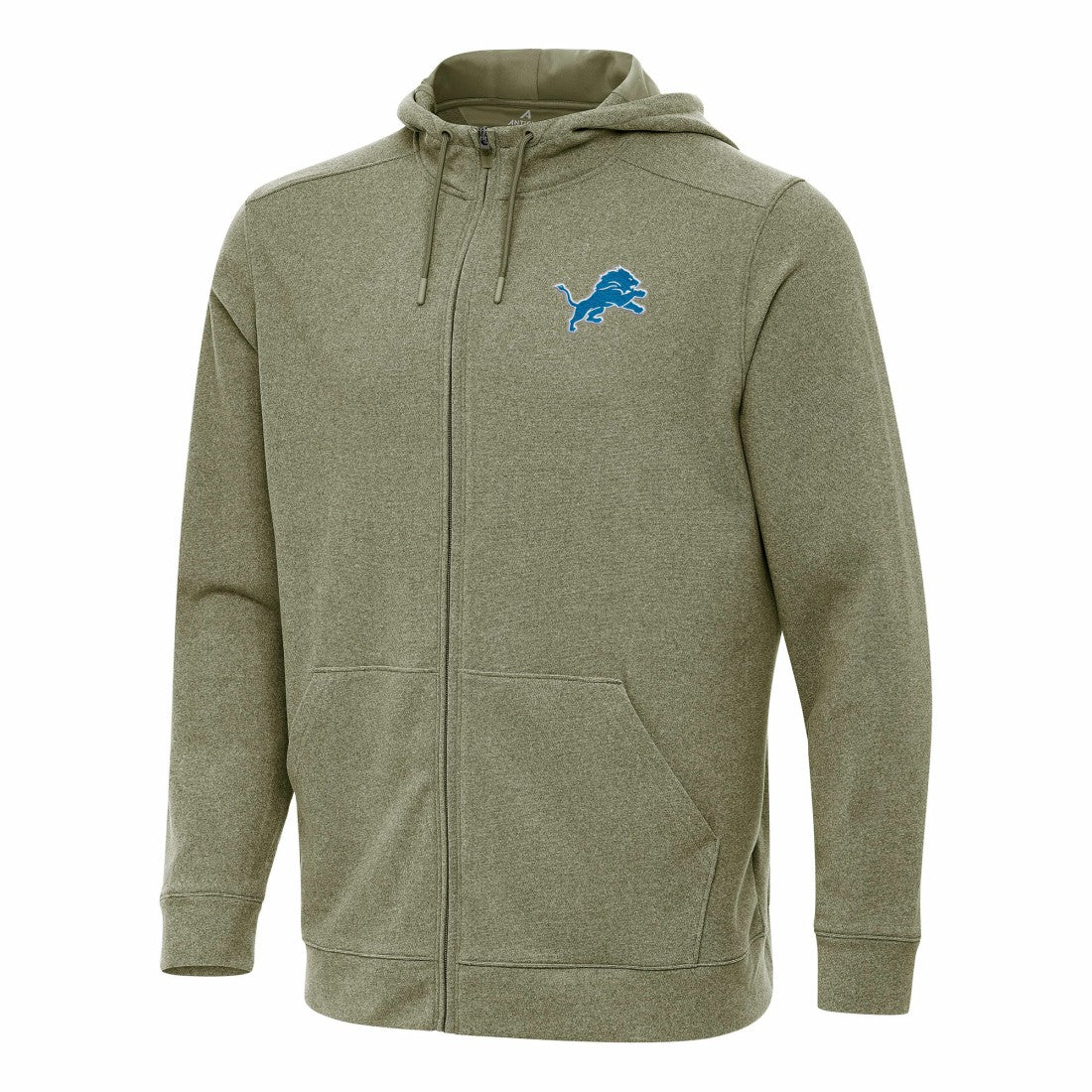 Detroit Lions Antigua Effortless Full-Zip Hoodie Olive