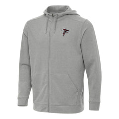 Atlanta Falcons Antigua Effortless Full-Zip Hoodie Heather Gray