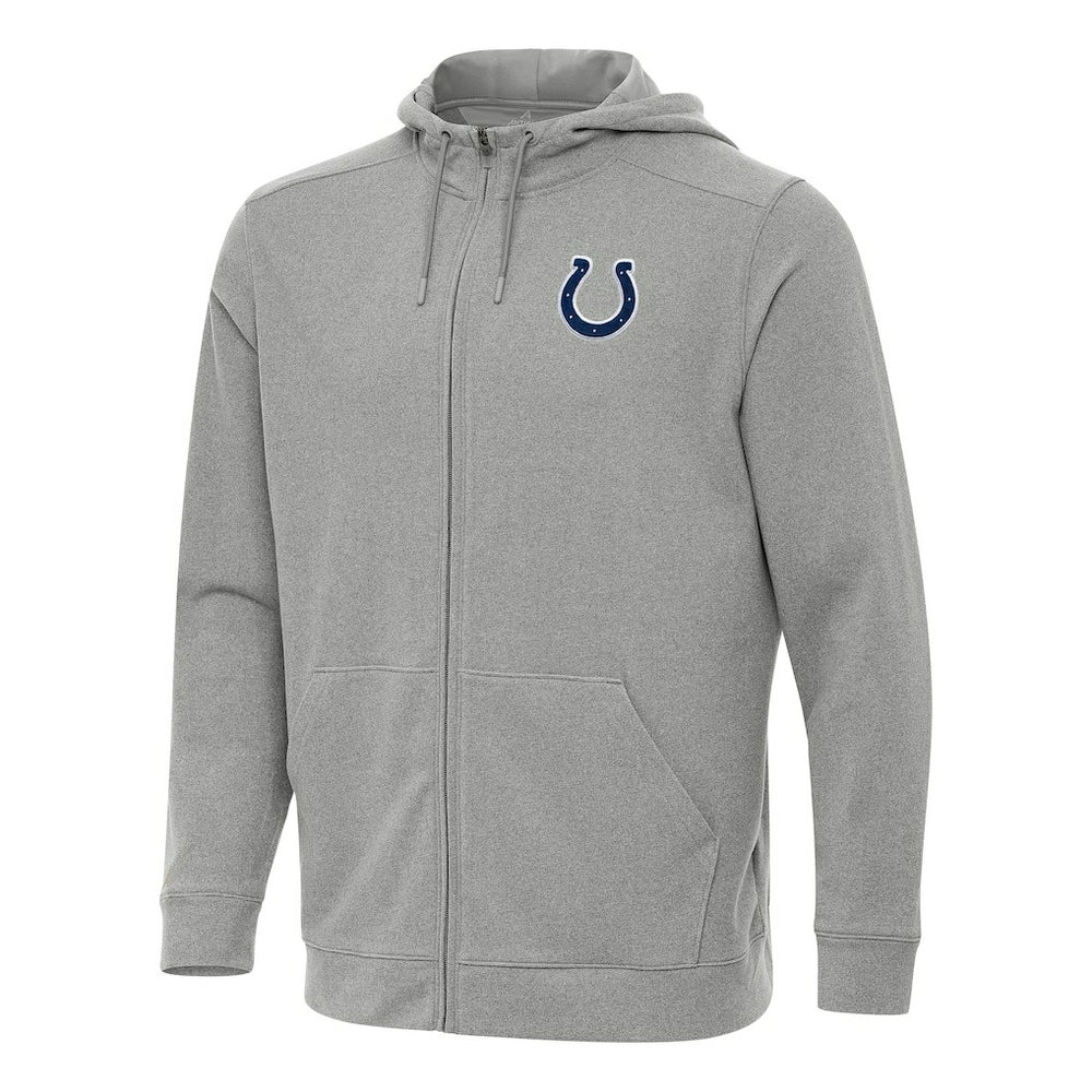 Indianapolis Colts Antigua Effortless Full-Zip Hoodie Heather Gray