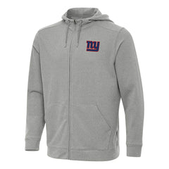 New York Giants Antigua Effortless Full-Zip Hoodie Heather Gray
