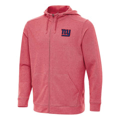 New York Giants Antigua Effortless Full-Zip Hoodie Heather Red