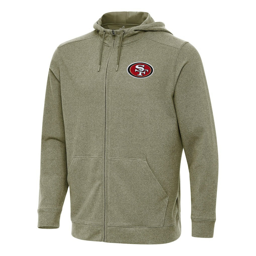 San Francisco 49ers Antigua Effortless Full-Zip Hoodie Olive