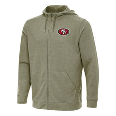 San Francisco 49ers Antigua Effortless Full-Zip Hoodie Olive
