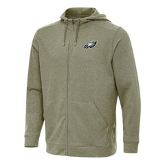 Philadelphia Eagles Antigua Effortless Full-Zip Hoodie Olive