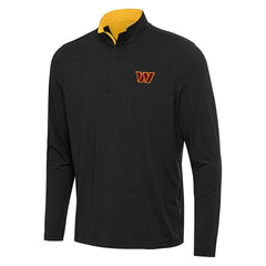 Washington Commanders Antigua Content Quarter-Zip Pullover Top Black/Gold