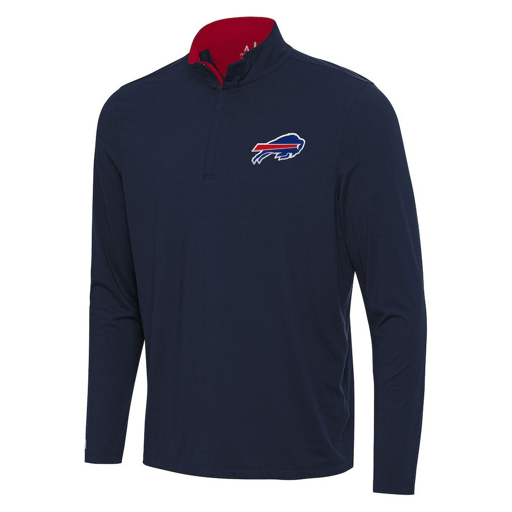 Buffalo Bills Antigua Content Quarter-Zip Pullover Top Navy/Red