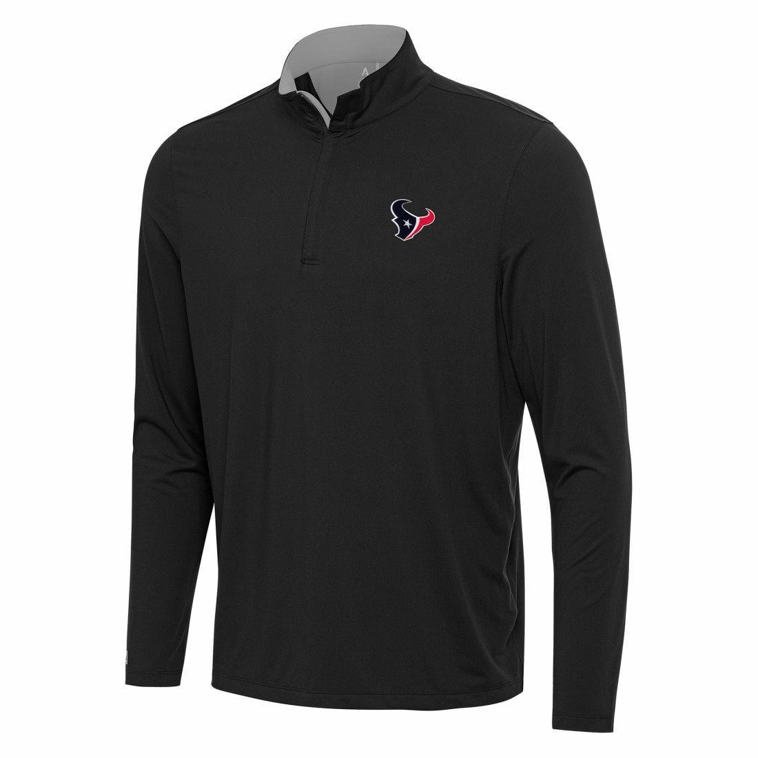 Houston Texans Antigua Content Quarter-Zip Pullover Top Black/Gray