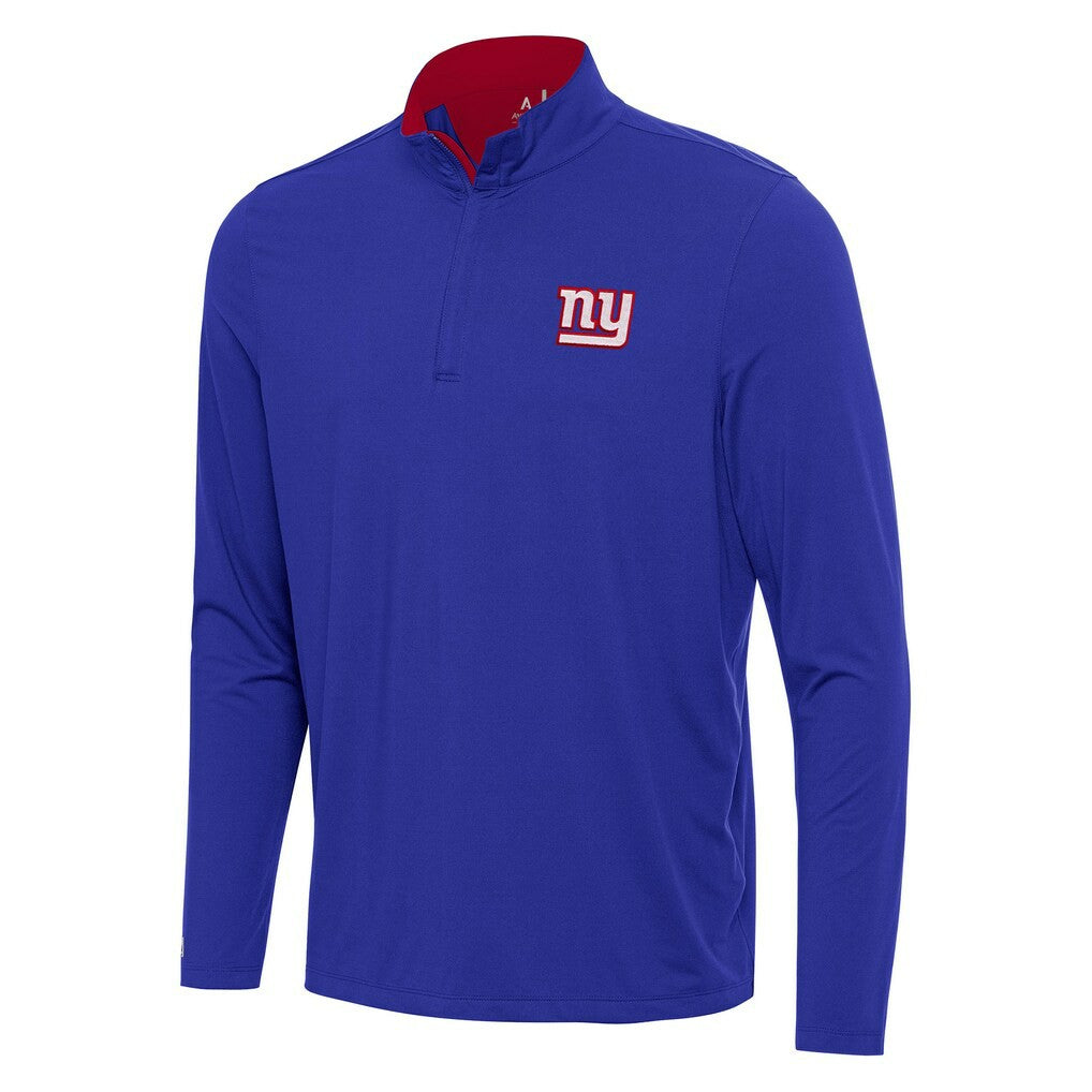 New York Giants Antigua Content Quarter-Zip Pullover Top Royal/Red