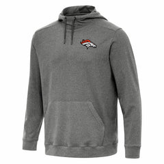 Denver Broncos Antigua Cloud Pullover Hoodie Heather Black
