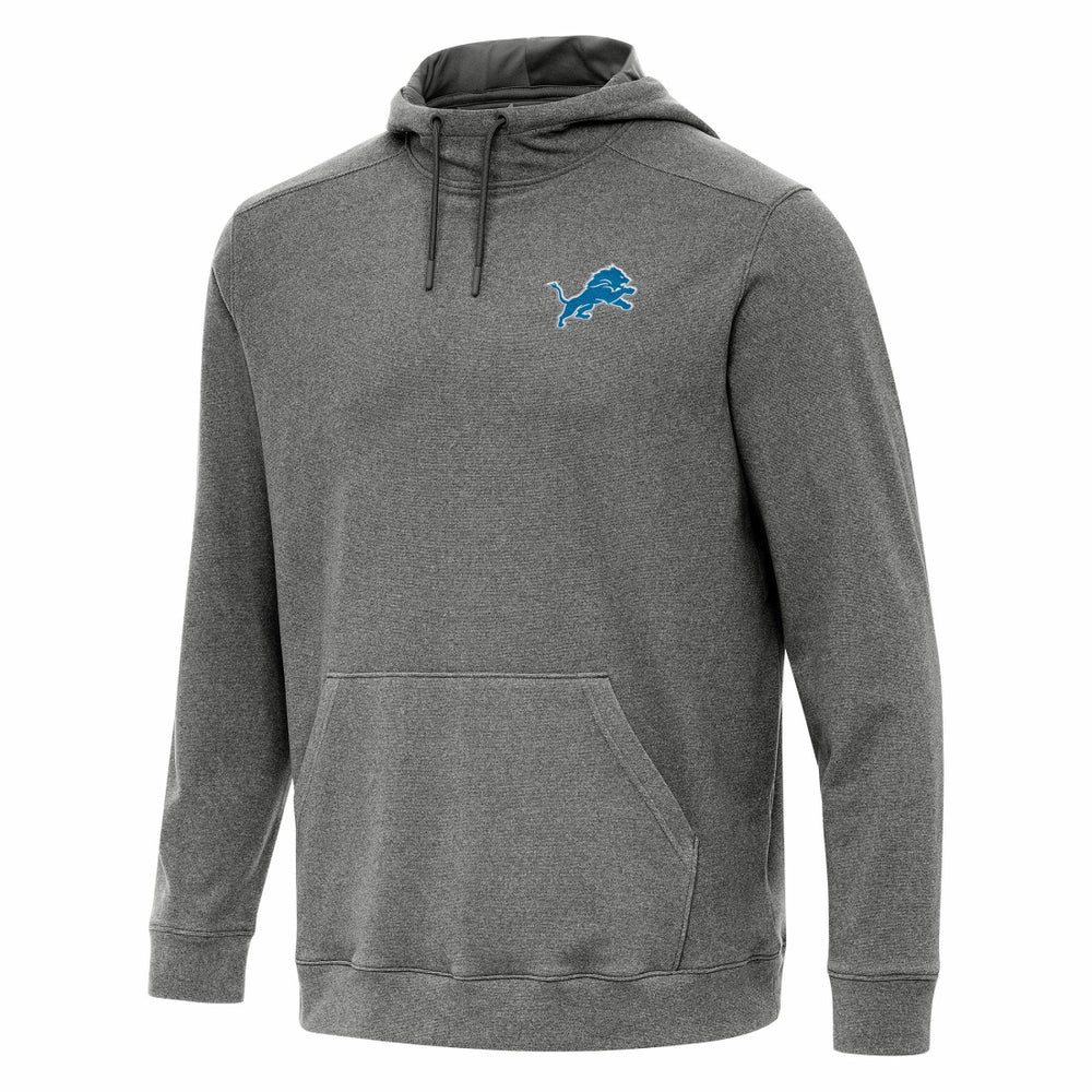 Detroit Lions Antigua Cloud Pullover Hoodie Heather Black