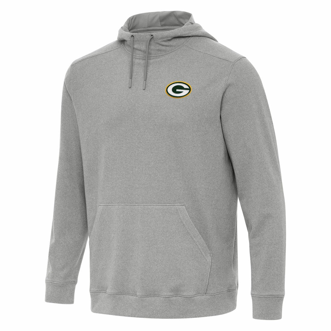Green Bay Packers Antigua Cloud Pullover Hoodie Heather Gray