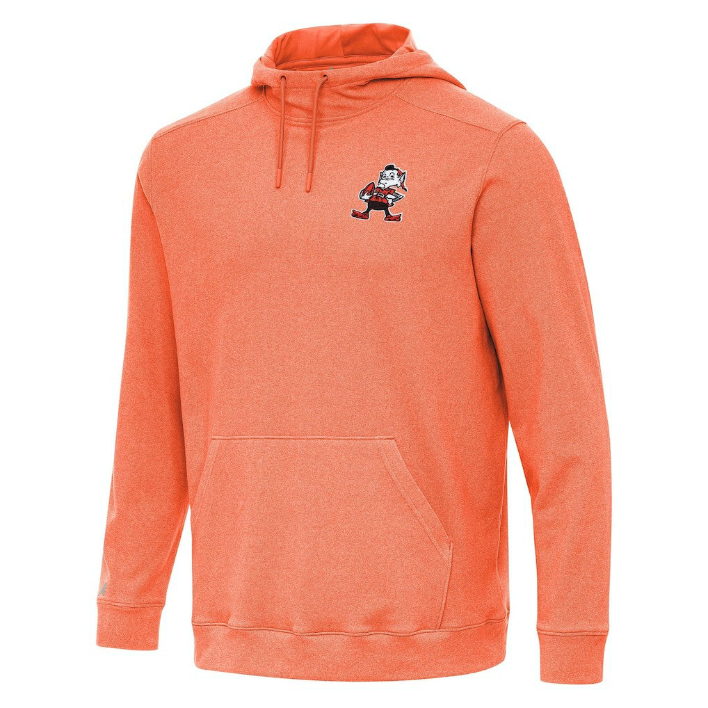 Cleveland Browns Antigua Cloud Pullover Hoodie Heather Orange