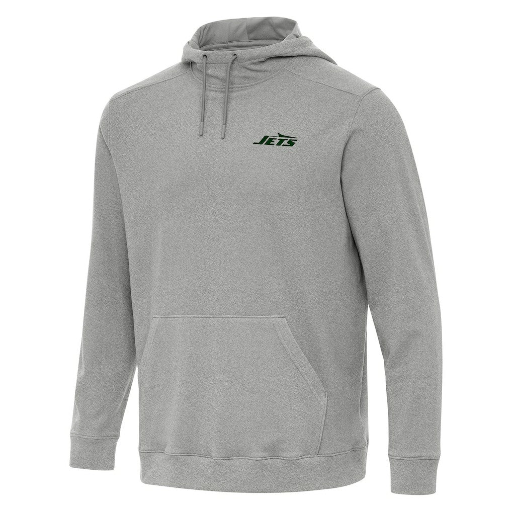 New York Jets Antigua Cloud Pullover Hoodie Heather Gray