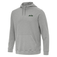 New York Jets Antigua Cloud Pullover Hoodie Heather Gray