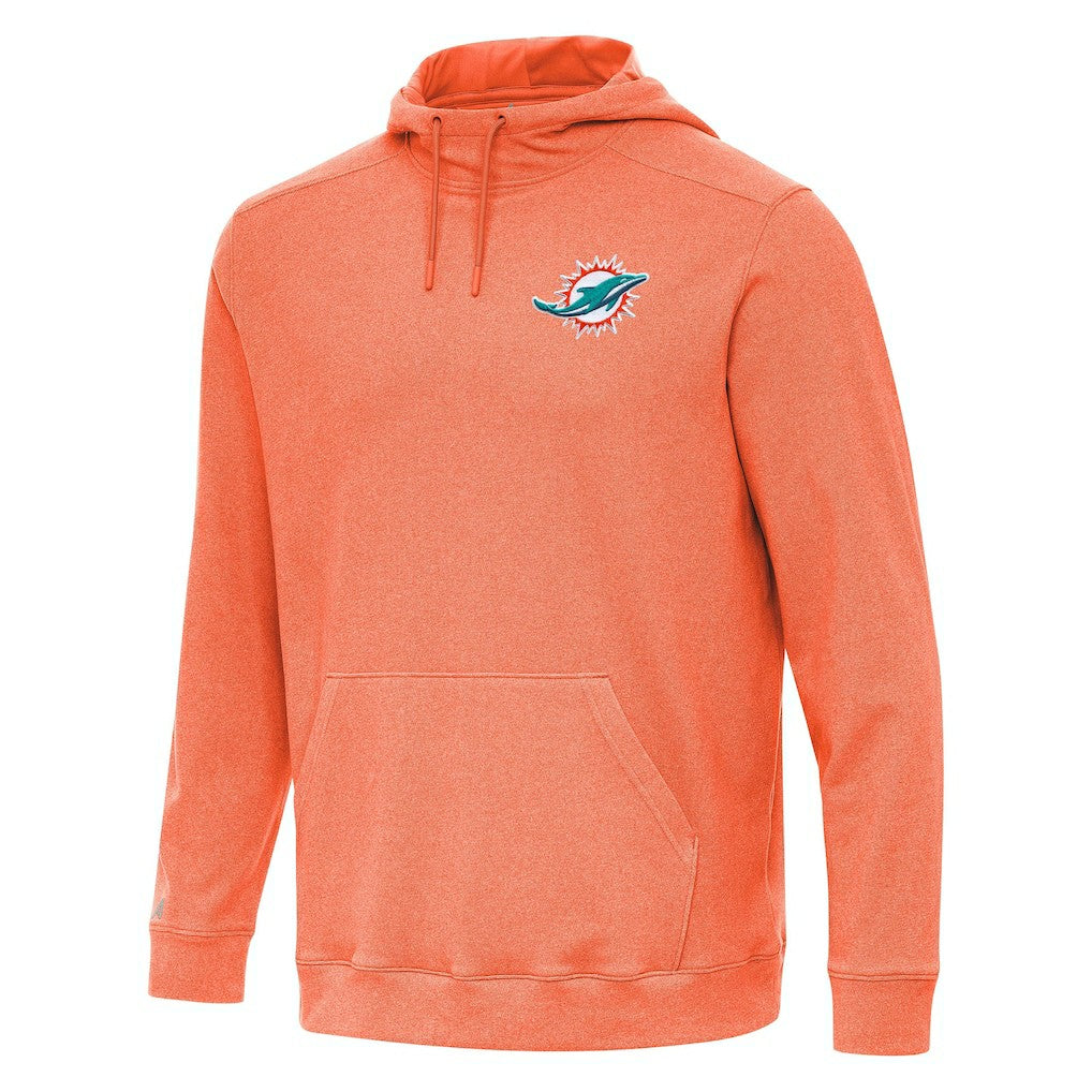 Miami Dolphins Antigua Cloud Pullover Hoodie Heather Orange