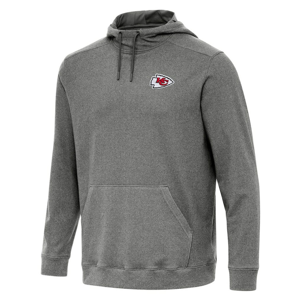Kansas City Chiefs Antigua Cloud Pullover Hoodie Heather Black