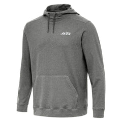 New York Jets Antigua Cloud Pullover Hoodie Heather Black
