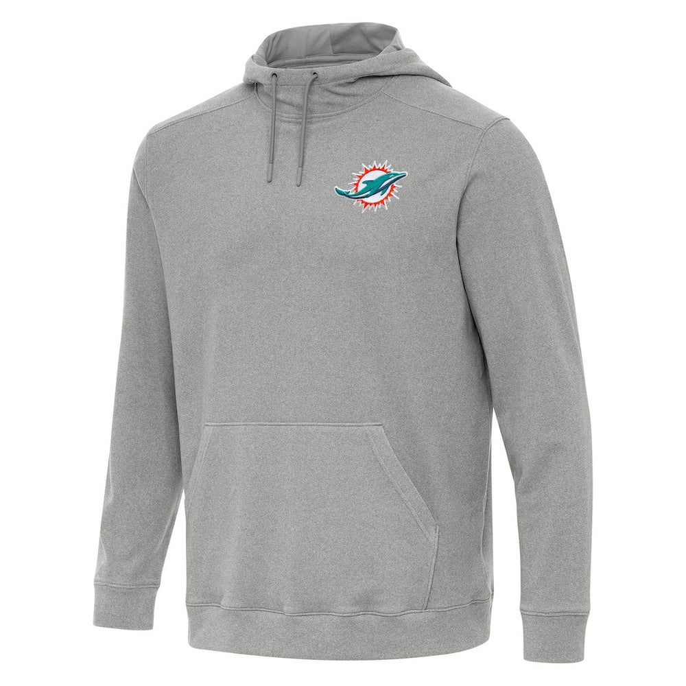 Miami Dolphins Antigua Cloud Pullover Hoodie Heather Gray