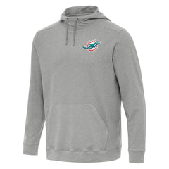 Miami Dolphins Antigua Cloud Pullover Hoodie Heather Gray