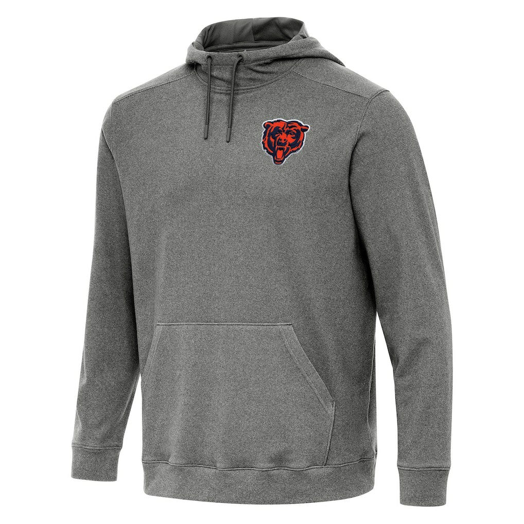 Chicago Bears Antigua Cloud Pullover Hoodie Heather Black