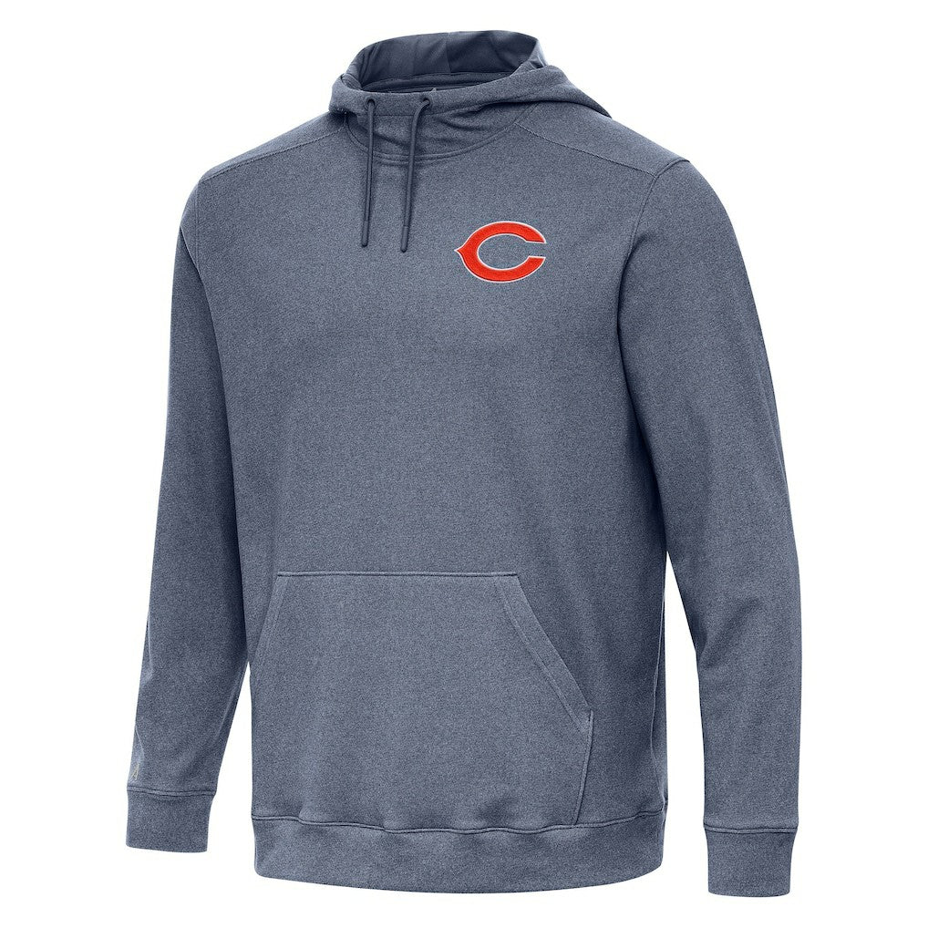 Chicago Bears Antigua Cloud Pullover Hoodie Heather Navy