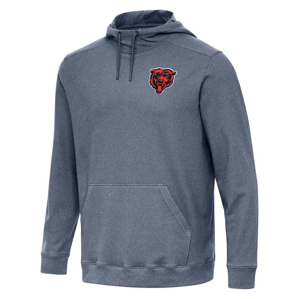 Chicago Bears Antigua Cloud Pullover Hoodie Heather Navy