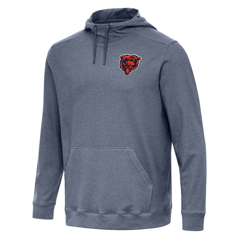 Chicago Bears Antigua Cloud Pullover Hoodie Heather Navy