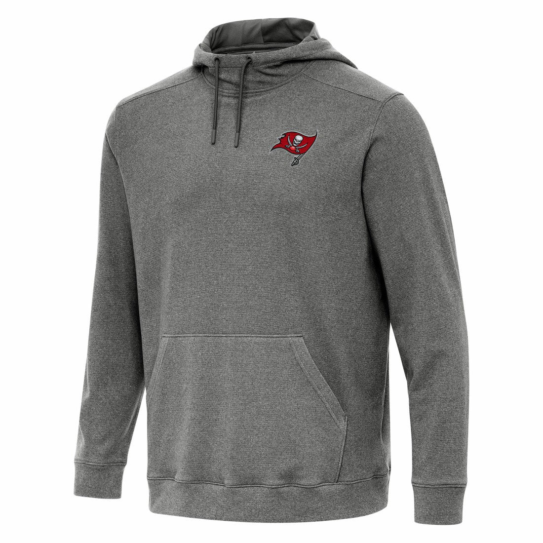 Tampa Bay Buccaneers Antigua Cloud Pullover Hoodie Heather Black