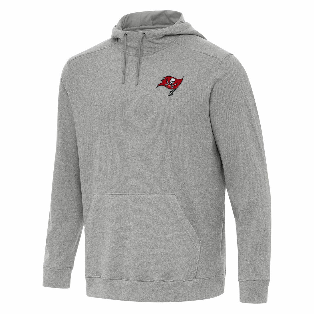 Tampa Bay Buccaneers Antigua Cloud Pullover Hoodie Heather Gray