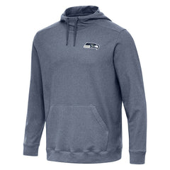 Seattle Seahawks Antigua Cloud Pullover Hoodie Heather College Navy