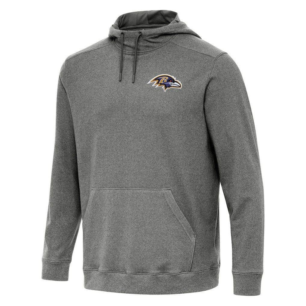 Baltimore Ravens Antigua Cloud Pullover Hoodie Heather Black