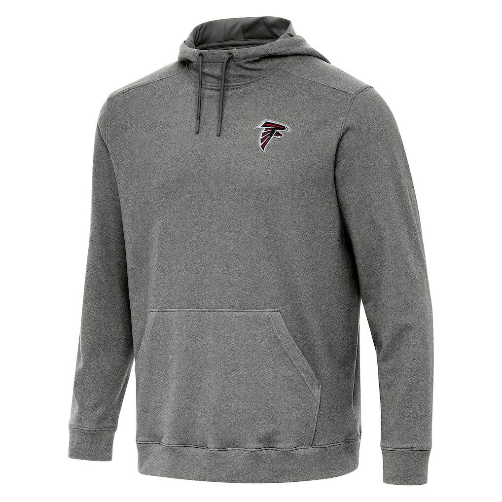 Atlanta Falcons Antigua Cloud Pullover Hoodie Heather Black