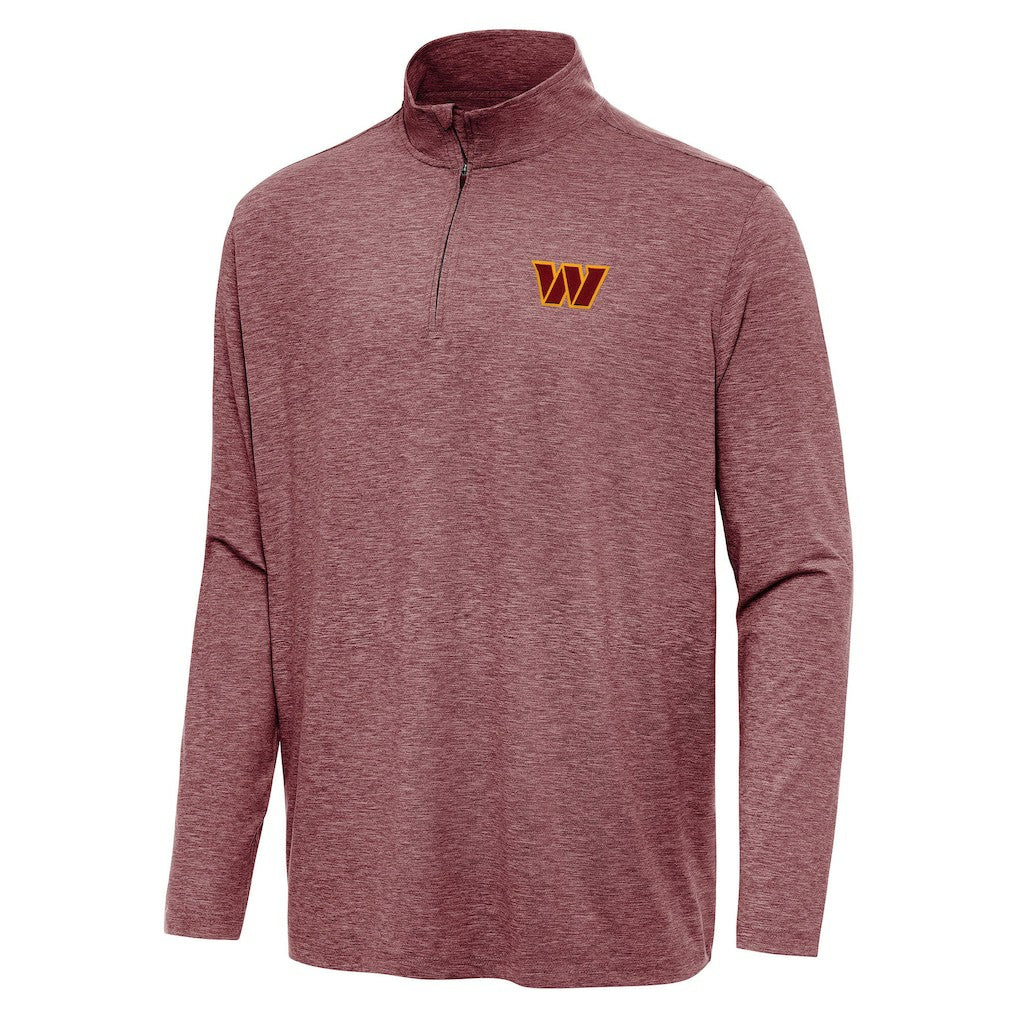 Washington Commanders Antigua Hunk Quarter-Zip Jacket Heather Burgundy