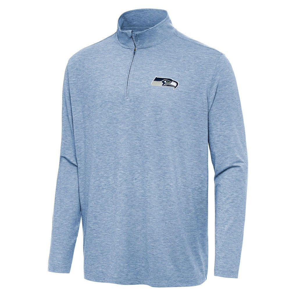 Seattle Seahawks Antigua Hunk Quarter-Zip Jacket Heather Royal