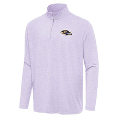 Baltimore Ravens Antigua Hunk Quarter-Zip Jacket Lavender