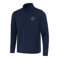 Dallas Cowboys Antigua Insider Quarter-Zip Pullover Top Navy