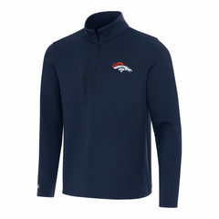 Denver Broncos Antigua Insider Quarter-Zip Pullover Top Navy