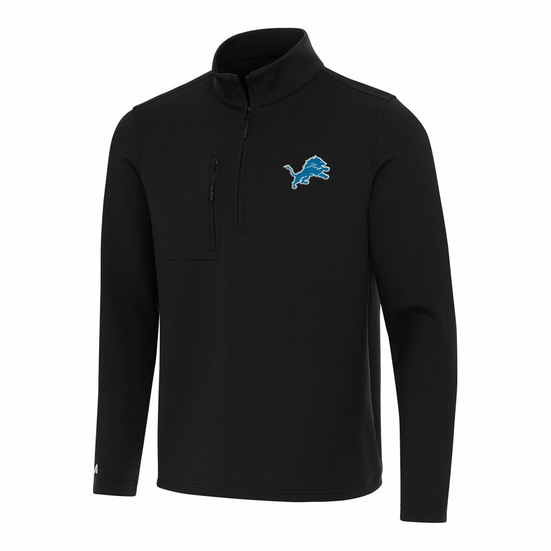 Detroit Lions Antigua Insider Quarter-Zip Pullover Top Black