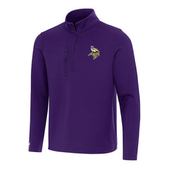 Minnesota Vikings Antigua Insider Quarter-Zip Pullover Top Purple