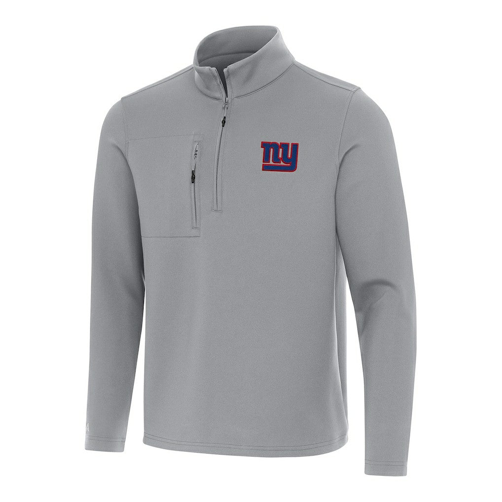 New York Giants Antigua Insider Quarter-Zip Pullover Top Gray
