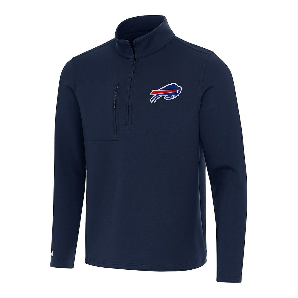 Buffalo Bills Antigua Insider Quarter-Zip Pullover Top Navy