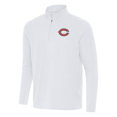 Chicago Bears Antigua Intent Quarter-Zip Pullover Top White